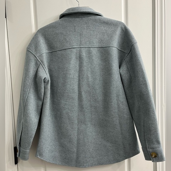 Avec Les Filles Relaxed Boyfriend Shacket Button Down Shirt Jacket Size S New - Picture 6 of 13